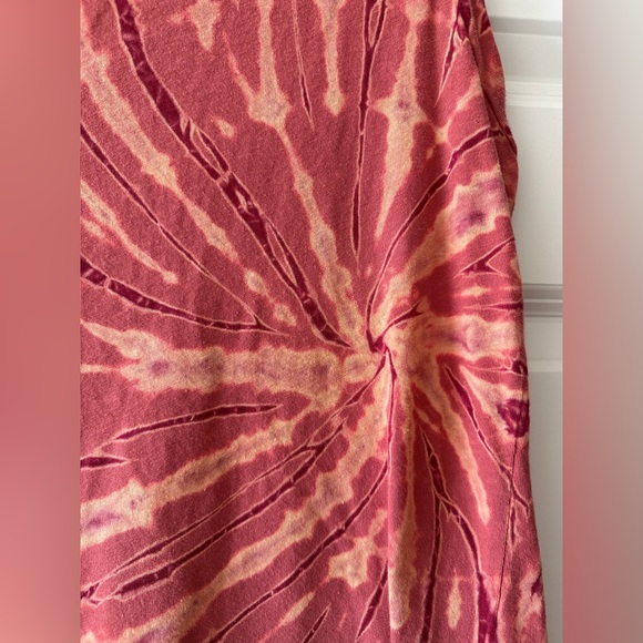 Michael Stars Iris Muscle Tank in Red Maroon Salmon Tie Dye Size XS - Picture 2 of 8